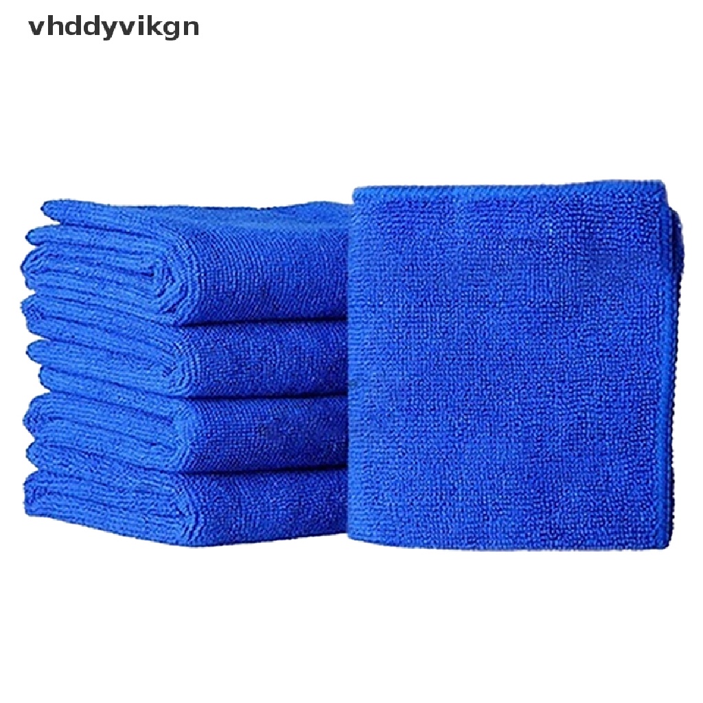 Bộ 5 Khăn Lau Xe Hơi Vải Vi Sợi Màu Xanh Dương