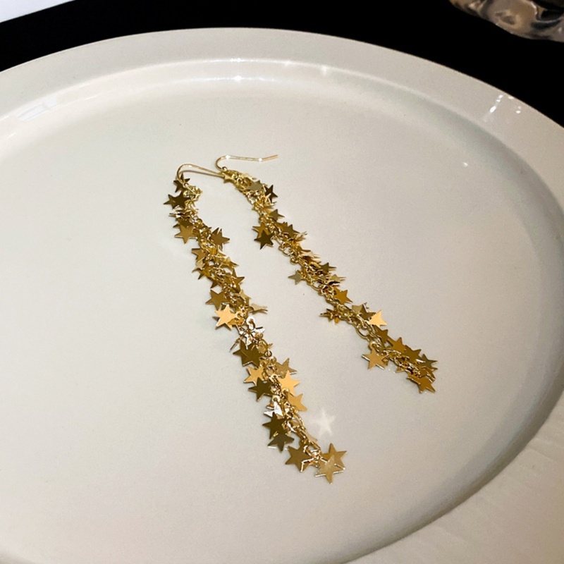 Hoa Tai Dáng Dài Phối Tua Rua Thời Trang Thanh Lịch Dành Cho Nữ