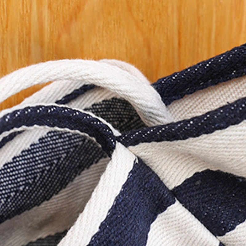 Túi Xách Vải Canvas Họa Tiết Sọc Có Thể Tái Sử Dụng Cho Nữ