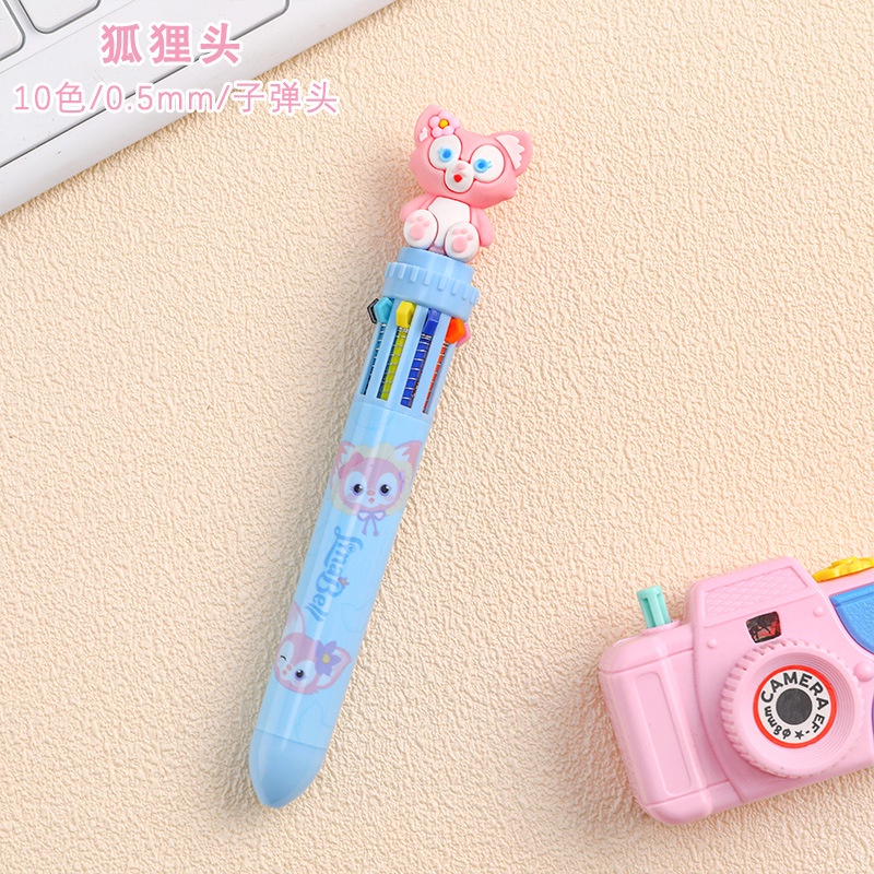 Bút Bi 10 Màu Đa Năng Họa Tiết Hoạt Hình Đáng Yêu