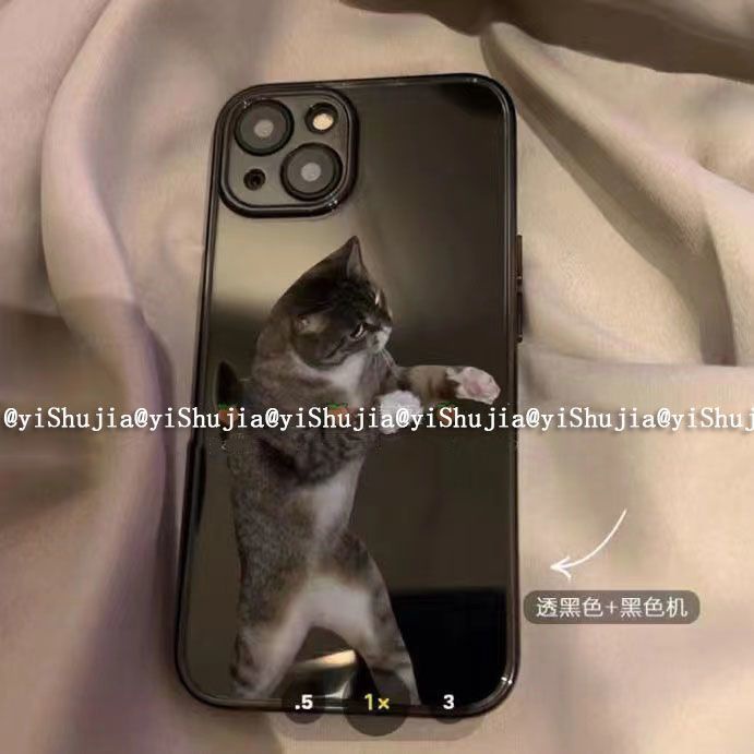 ✅Ốp Điện Thoại Silicon Dẻo Trong Suốt In Hình Mèo Biche Chống Sốc Cho iPhone 14 / 13 12Promax 11 xs 8p O3A6