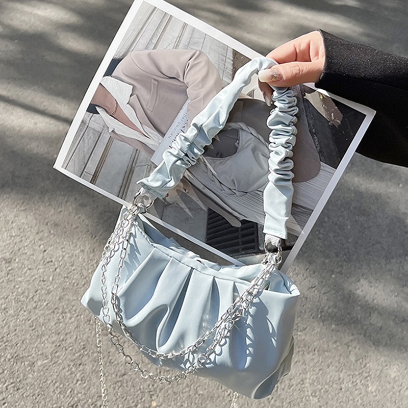 Túi Đeo Chéo Hình Đám Mây Màu Trắng Phong Cách Hàn Quốc Thời Trang Cho Nữ