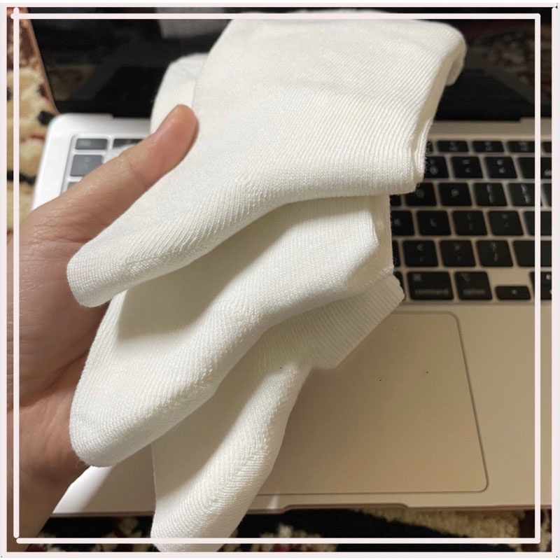 Tất nữ cổ cao FREESHIP Vớ nữ trắng -cute phong cách hàn quốc cổ cao chất liệu cotton đi êm chân siêu thích