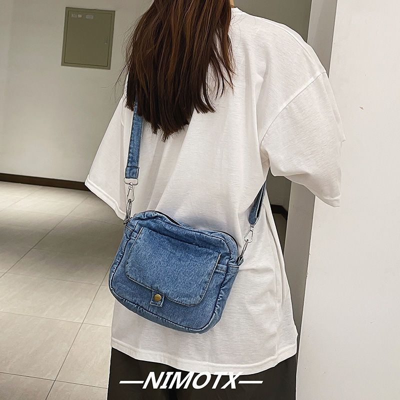 Túi Đeo Chéo Denim Nhỏ Đơn Giản Hợp Thời Trang Mới