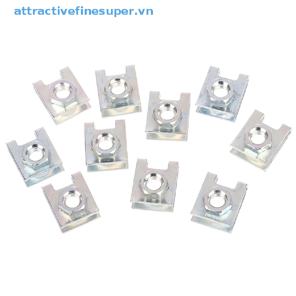 10 Ốc Vít 6mm Cố Định Biển Số Xe Hơi