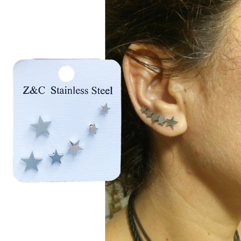 Bông Tai Thiết Kế Đơn Giản Phong Cách Punk Thời Trang Cho Nữ