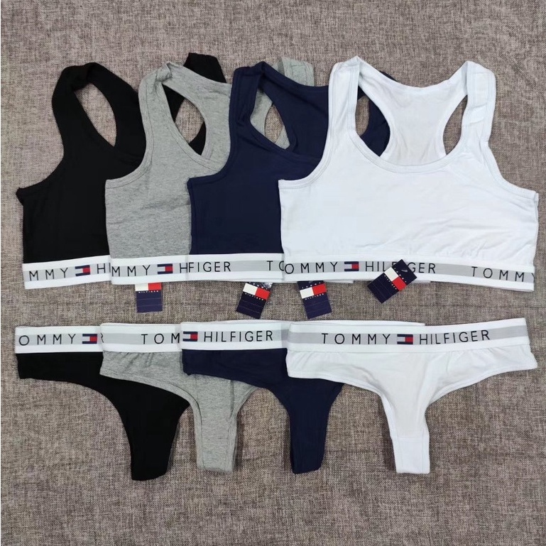 Set Áo Ngực & Quần Lót Thể Thao Nữ Dáng Chữ T Thêu Ren