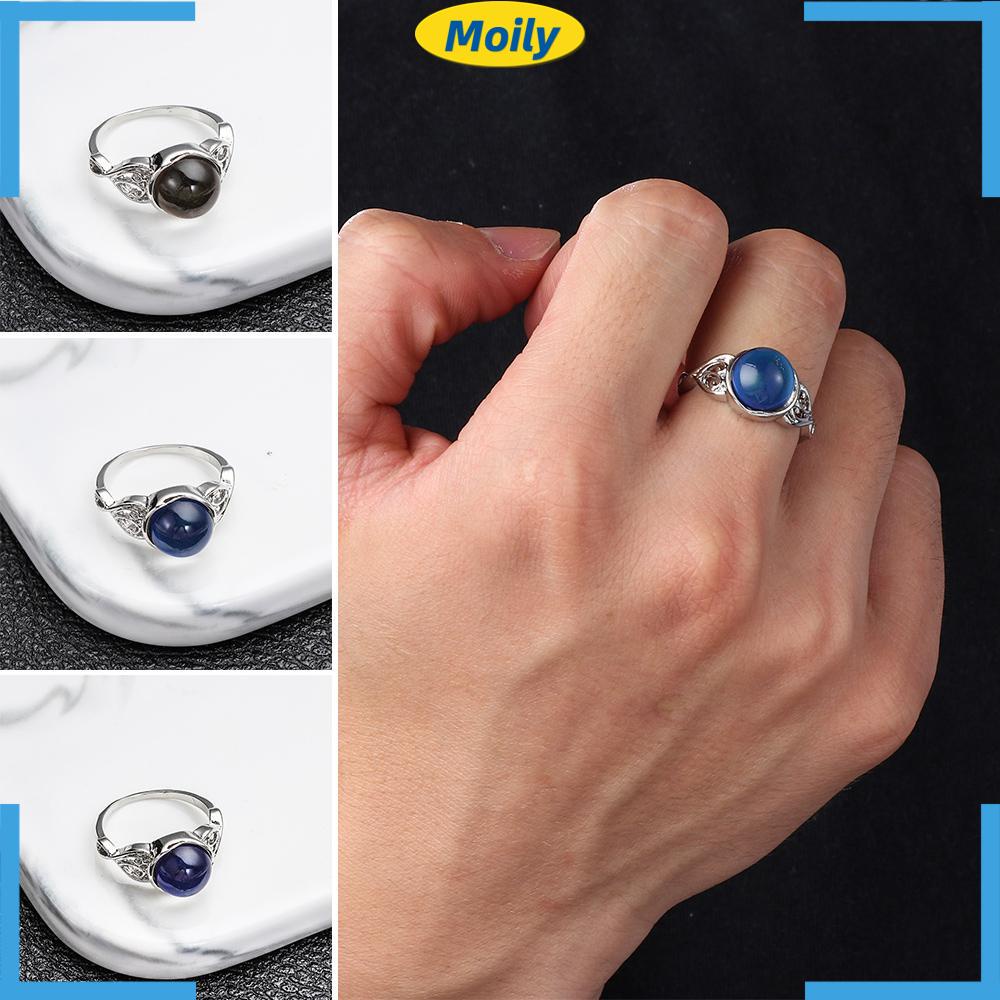 Nhẫn Dạ Quang Đổi Màu Theo Tâm Trạng Kích Thước 5-10 Thời Trang Cho Nữ