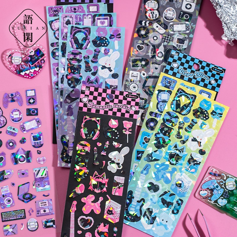Miếng sticker laser dán trang trí DIY xinh xắn