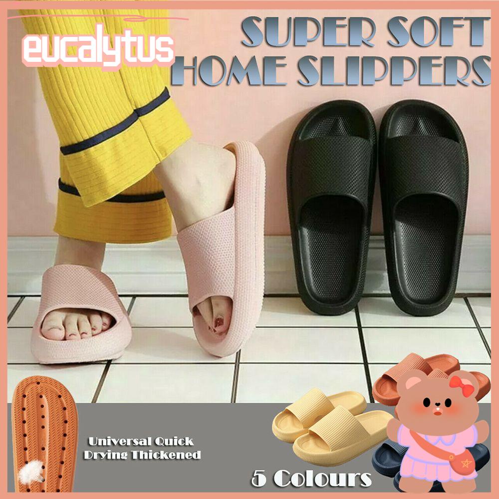 EUTUS Pillow Slides Sandals Comfortable Rubber EVA Anti-Slip Anti-slip Men Women Slippers