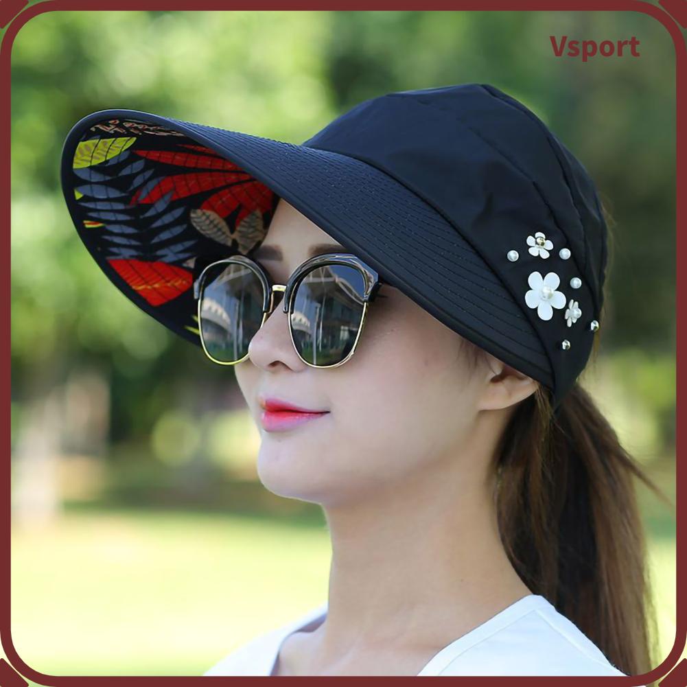 Nón Rộng Vành Chống Tia UV Chất Liệu Cotton Gọn Nhẹ Có Thể Gấp Gọn Tiện Dụng Thời Trang Đi Biển