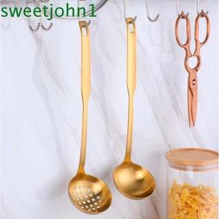Vá múc canh/ Vá lọc nước súp/ Bộ Vá Inox Mạ Vàng Cao Cấp