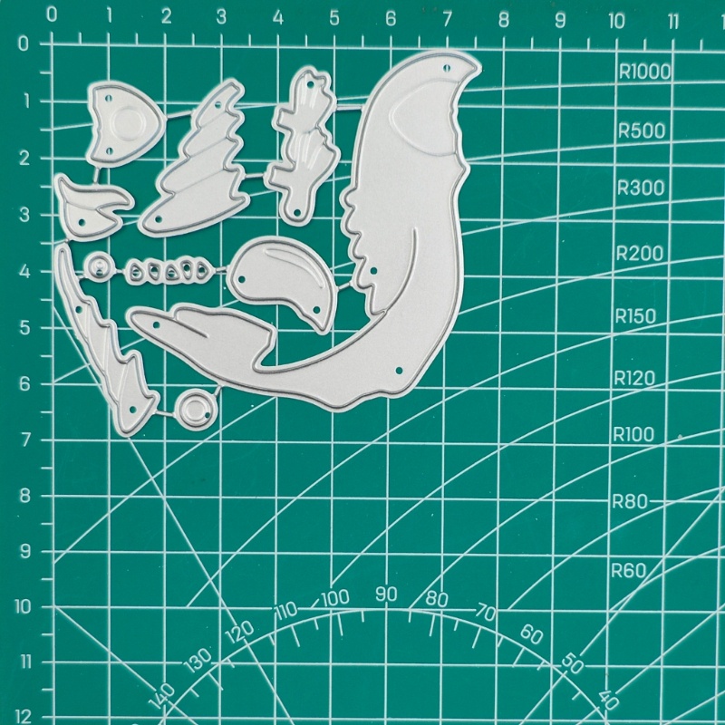 Khuôn Cắt Giấy Kim Loại Hình Chim Vẹt Xinh Xắn