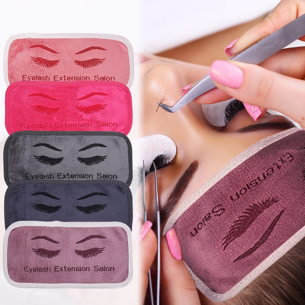 1 Cái Khăn 5 Màu Tùy Chọn Khăn Trùm Đầu Ghép Lông Mi Chuyên Nghiệp Có Thể Tái Sử Dụng Cho Nữ