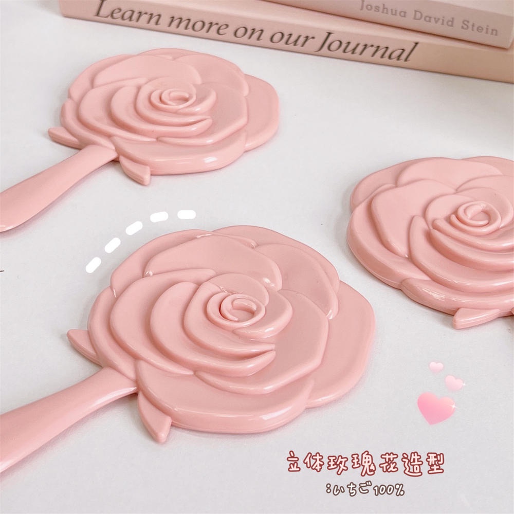 Gương Trang Điểm Cầm Tay Họa Tiết Hoa Xinh Xắn