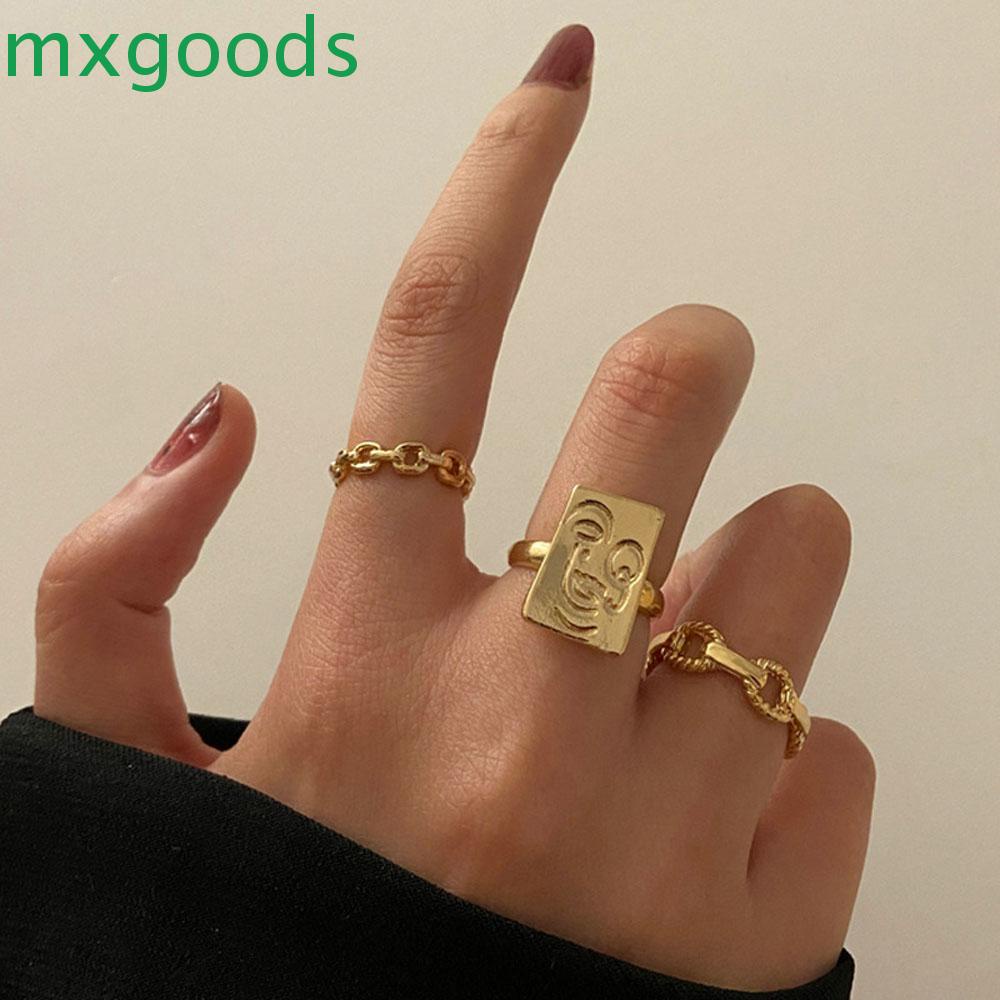 Nhẫn Đeo Khớp Ngón Tay Bằng Hợp Kim Hình Mặt Cười Nhiều Màu Thời Trang Hàn Quốc Cổ Điển Dành Cho Nữ