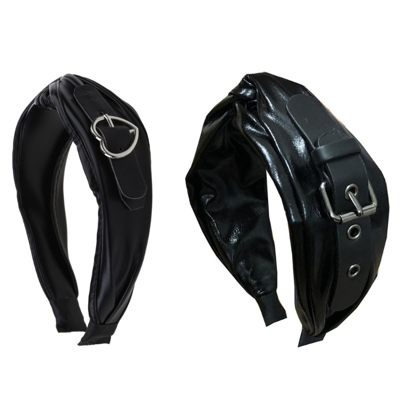 Băng Đô Da Thắt Nút Chéo Lấp Lánh Thời Trang Cho Nữ