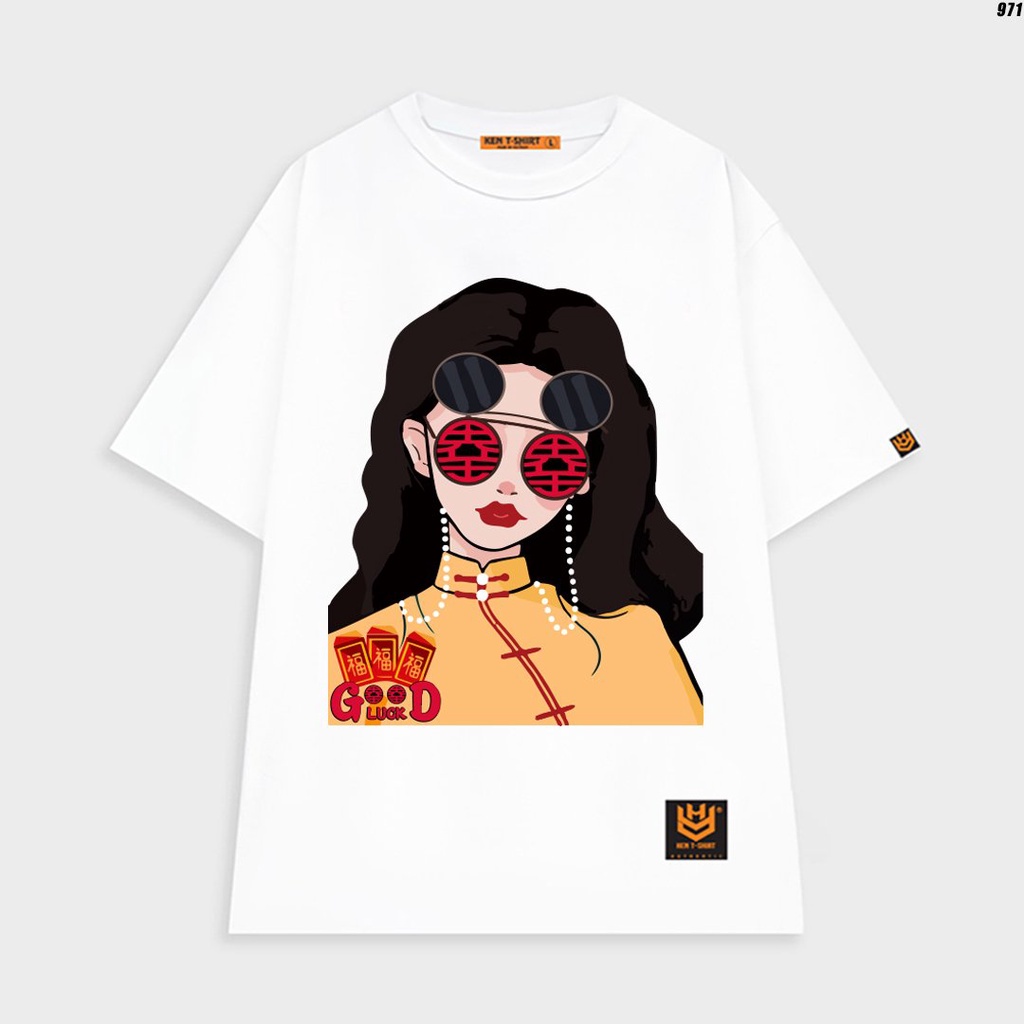 Áo Thun Nữ Form Rộng Tay Lỡ Cô Gái Trung Hoa, Áo Thun Ken T-Shirt 971 | BigBuy360 - bigbuy360.vn