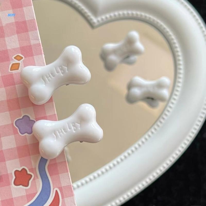 Kẹp Tóc Nhựa Acrylic Hình Cục Xương Hóa Trang Halloween Dễ Thương