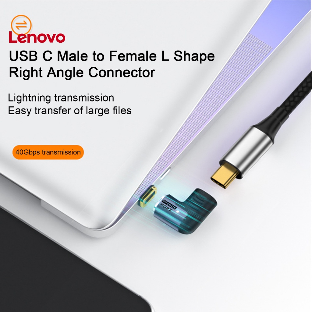 Bộ Chuyển Đổi Cắm Sạc Nhanh Type-C 40Gbps 140W Hình Chữ L Từ Tính Góc Phải