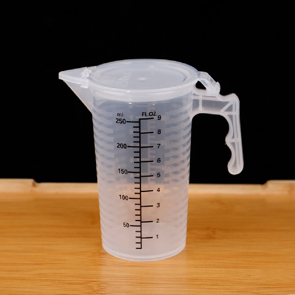 Cốc đong bột làm bánh JETTING có nắp đậy thể tích 100 / 250 / 500ML chuyên dụng
