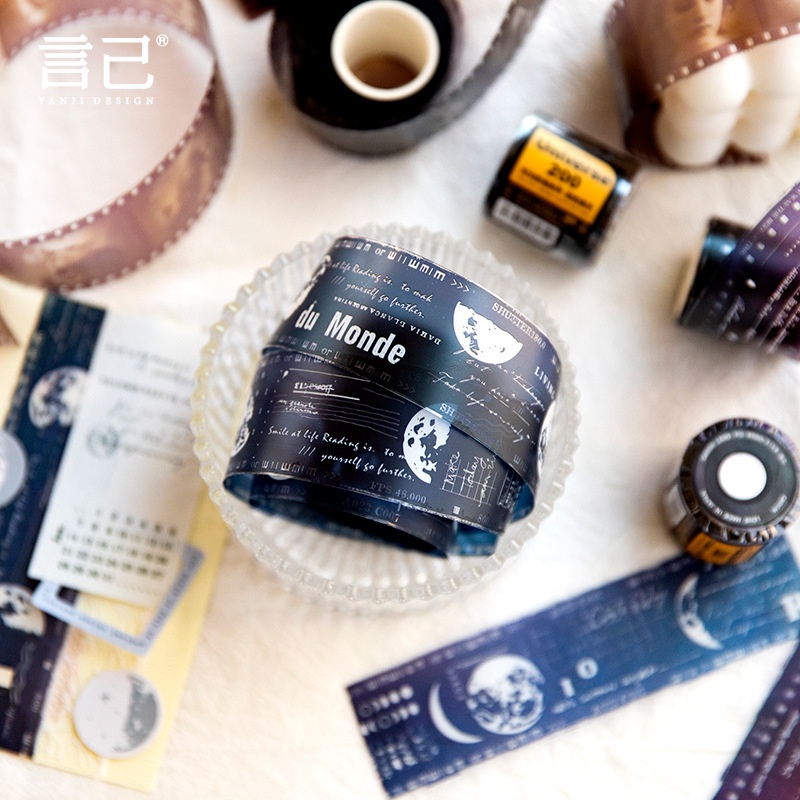 Cuộn Băng Keo Dán Trang Trí Sổ Tay Phong Cách Retro