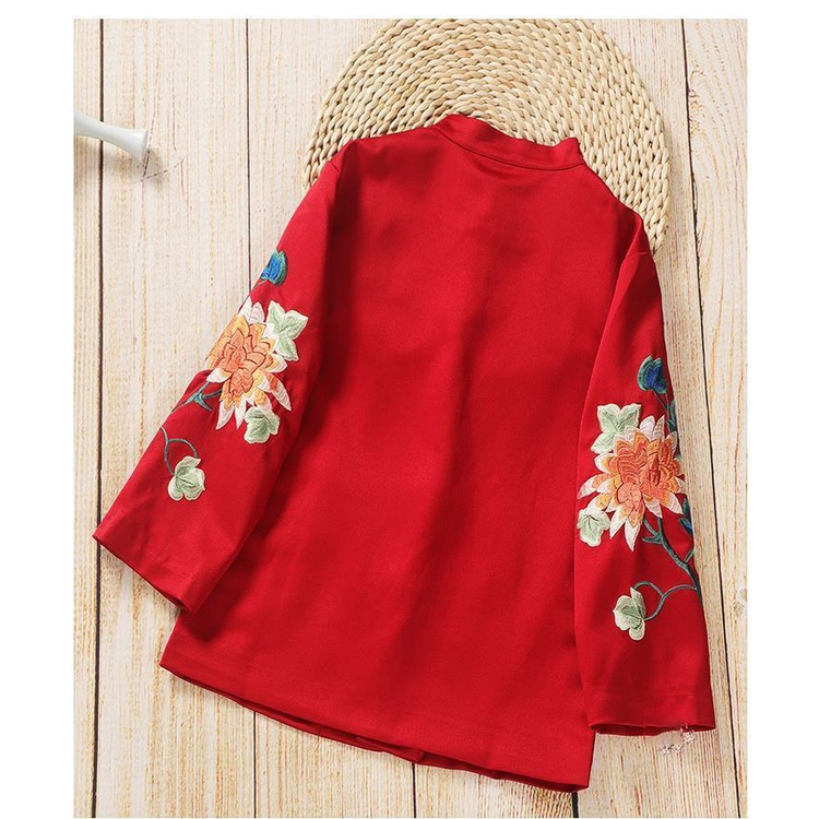 Áo Kiểu Dáng Rộng Mềm Mại Thoải Mái Thêu Họa Tiết Hoa Mẫu Đơn Thanh Lịch