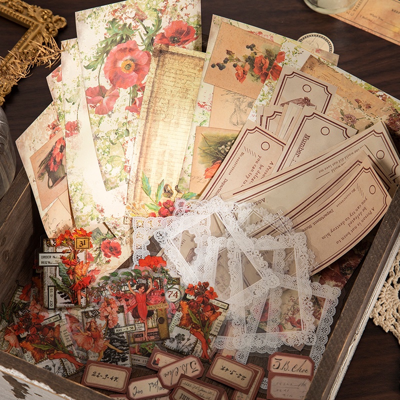 80 Cái / Gói Giấy Ghi Kế Hoạch Junk Tạp Chí Ngôi Làng Đa Chất  Sổ Lưu Niệm Sinh Thái Tự Làm Thủ Công