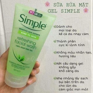 Sữa Rửa Mặt Dành Cho Da Nhạy Cảm Simple 150ml