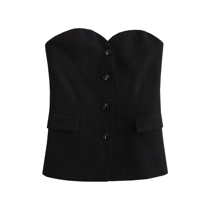 Áo Ống Zara 2023 Ôm Dáng Không Tay Phong Cách Âu Mỹ Thời Trang Mùa Xuân 2023