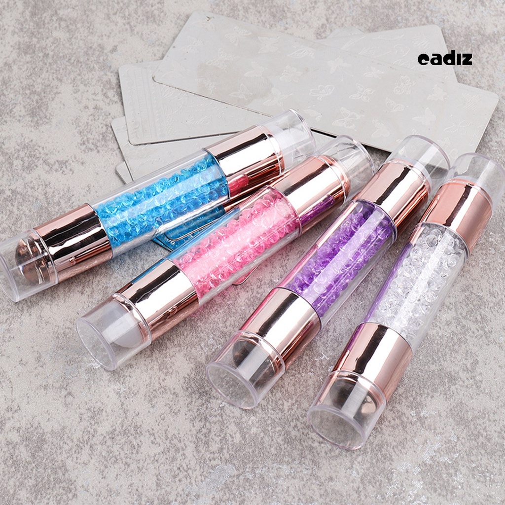 Bộ Dụng Cụ In Hình Móng Tay Hai Đầu Bằng Silicone CADI Kèm Dụng Cụ Cạo