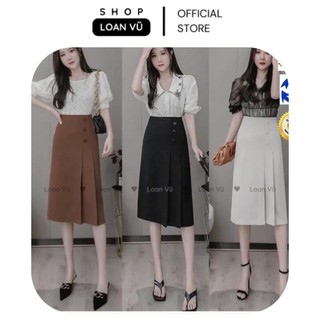 Chân váy công sở xinh dài qua gối - Lona Clothes - ms12