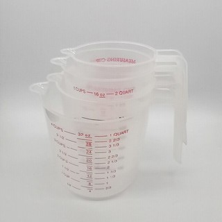 Plastic Measuring Cup Plastic Jug Baking Kitchen Tool Clear Stackable Cups