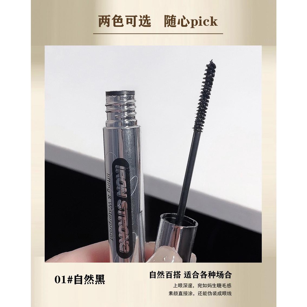 Cappuvini Mascara không thấm nước sợi dài xoăn tóc mịn bàn chải đầu kéo dài cảm