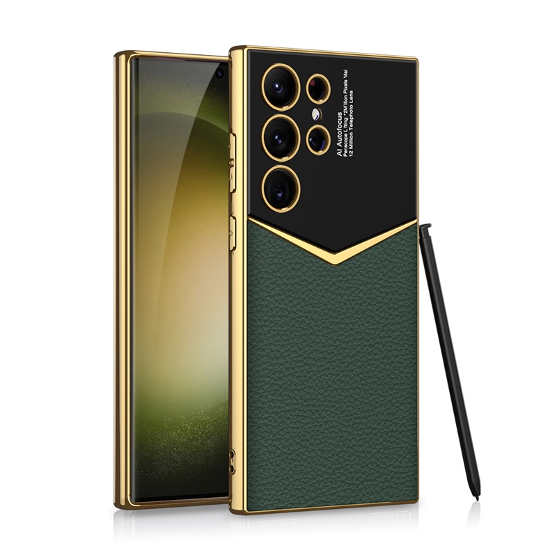 Ốp Lưng Da TPU Mềm Siêu Nhẹ Cho Samsung Galaxy S23 Ultra, S23 Plus