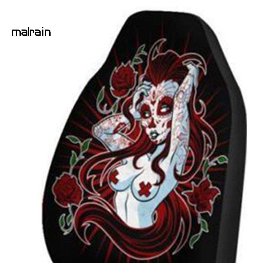 Vỏ Bọc Bảo Vệ Ghế Ngồi Xe Hơi In Hình Đầu Lâu Độc Đáo