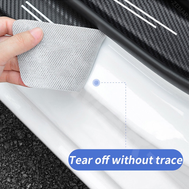 Bộ 4 Miếng Dán Cửa Xe Hơi Chống Trầy Xước Bằng Sợi Carbon Cho Hyundai Stargazer