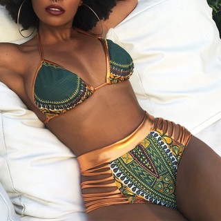 Mới bikini lưng cao in hoạ tiết gợi cảm