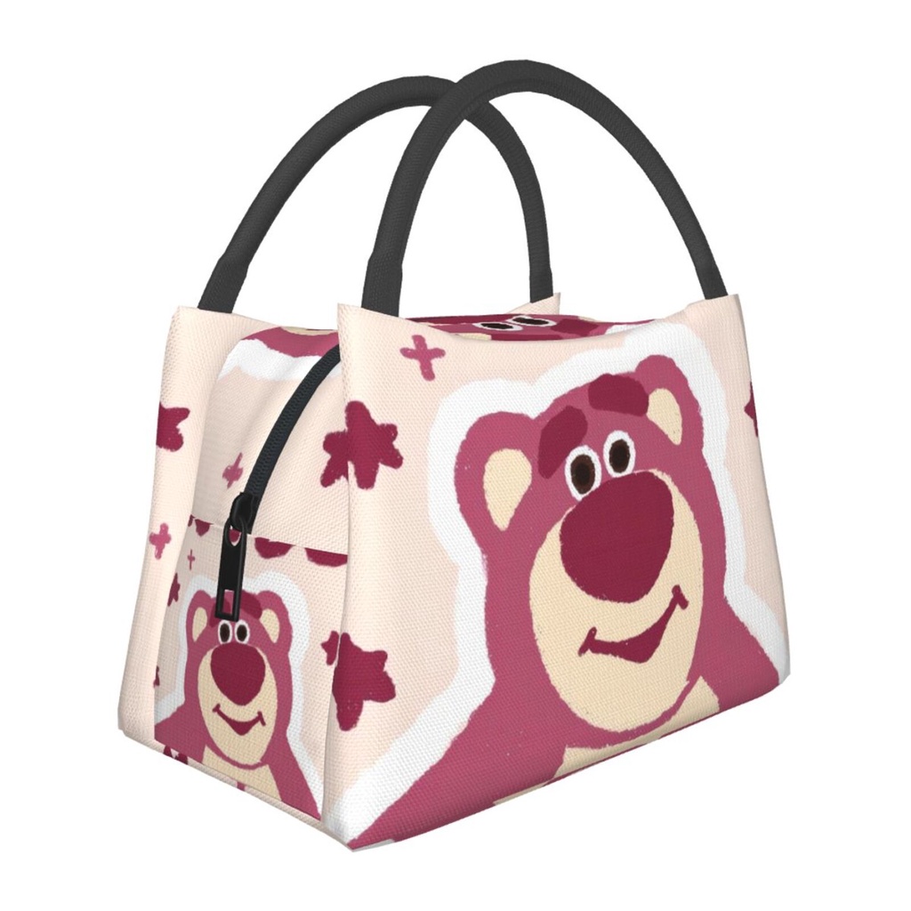 Disneys Lotso Túi Đựng Hộp Cơm Trưa Cách Nhiệt Sức Chứa Lớn Di Động Giữ Ấm Và Lạnh Cho Học Sinh
