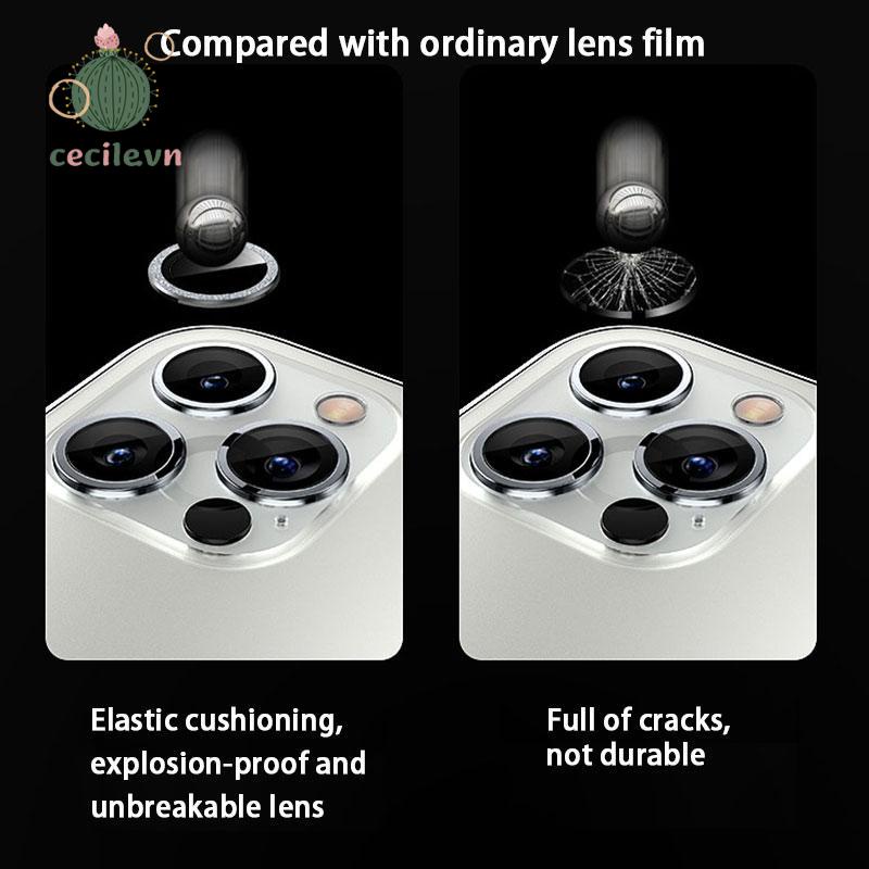 Kính cường lực viền kim loại bảo vệ mắt Camera Kim Loại Cho IP11/ 11 Pro/ 11 ProMax/12/12pro/12promax/12mini-CE