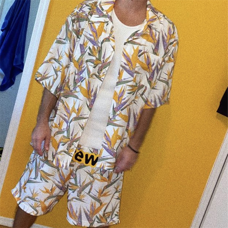 Mới Áo Sơ Mi Tay Ngắn In Họa Tiết Lá Phong Thời Trang Cho Nam Và Nữ