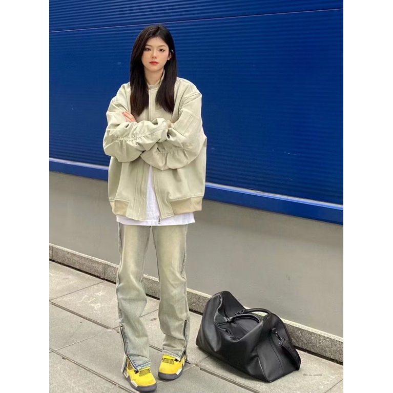 Áo Khoác Bóng Chày Dáng Rộng Thiết Kế Mới Thời Trang Mùa Xuân Thu Theo Phong Cách Mỹ Cho Nữ