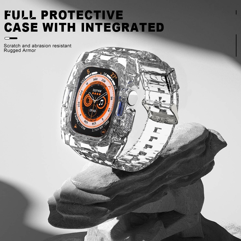 Dây Đeo TPU + Vỏ Bảo Vệ Cho iWatch Ultra 49mm 49mm