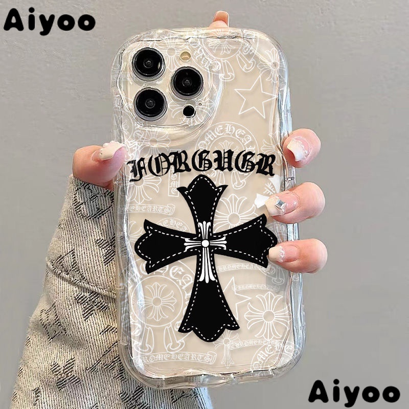 ✅Ốp Điện Thoại Mềm Trong Suốt Chống Sốc Họa Tiết Thánh Giá Cho iPhone14 / 13promax 12 / 11 7 / 8p xsxr