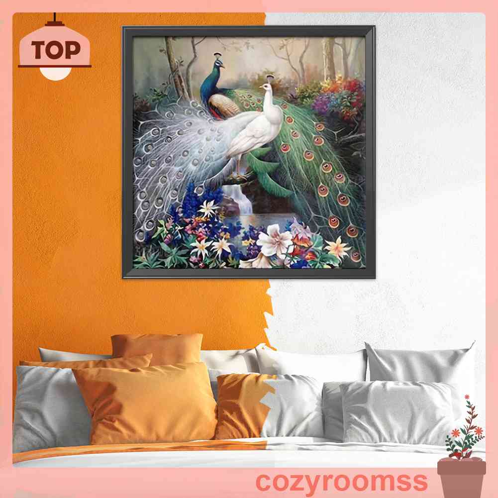 Bộ Tranh Thêu Chữ Thập 11CT DIY Hình Công Tự Nhiên