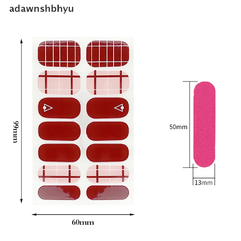 1 Tờ 14 Miếng Dán Móng Tay Tự Dính Tiện Dụng