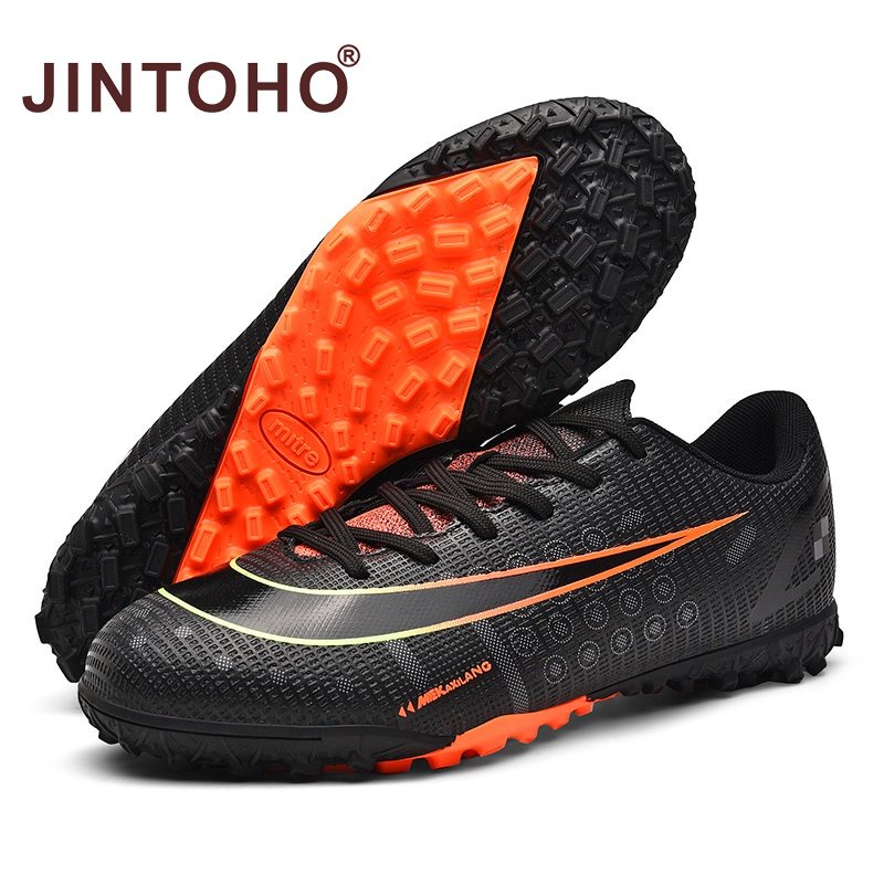 Giày Đá Bóng Chống Trượt Màu Đen Siêu Nhẹ Size 35-46 Dành Cho Cặp Đôi