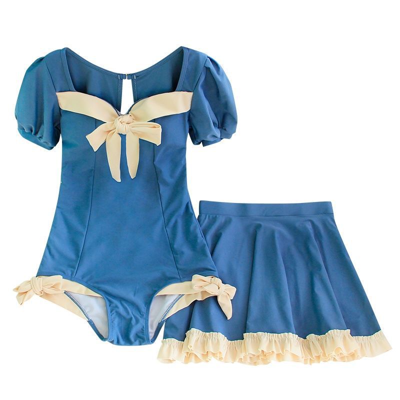 Bộ Đồ Bơi Một Mảnh Thiết Kế Dễ Thương Kèm Chân Váy Thời Trang Quyến Rũ Cho Nữ