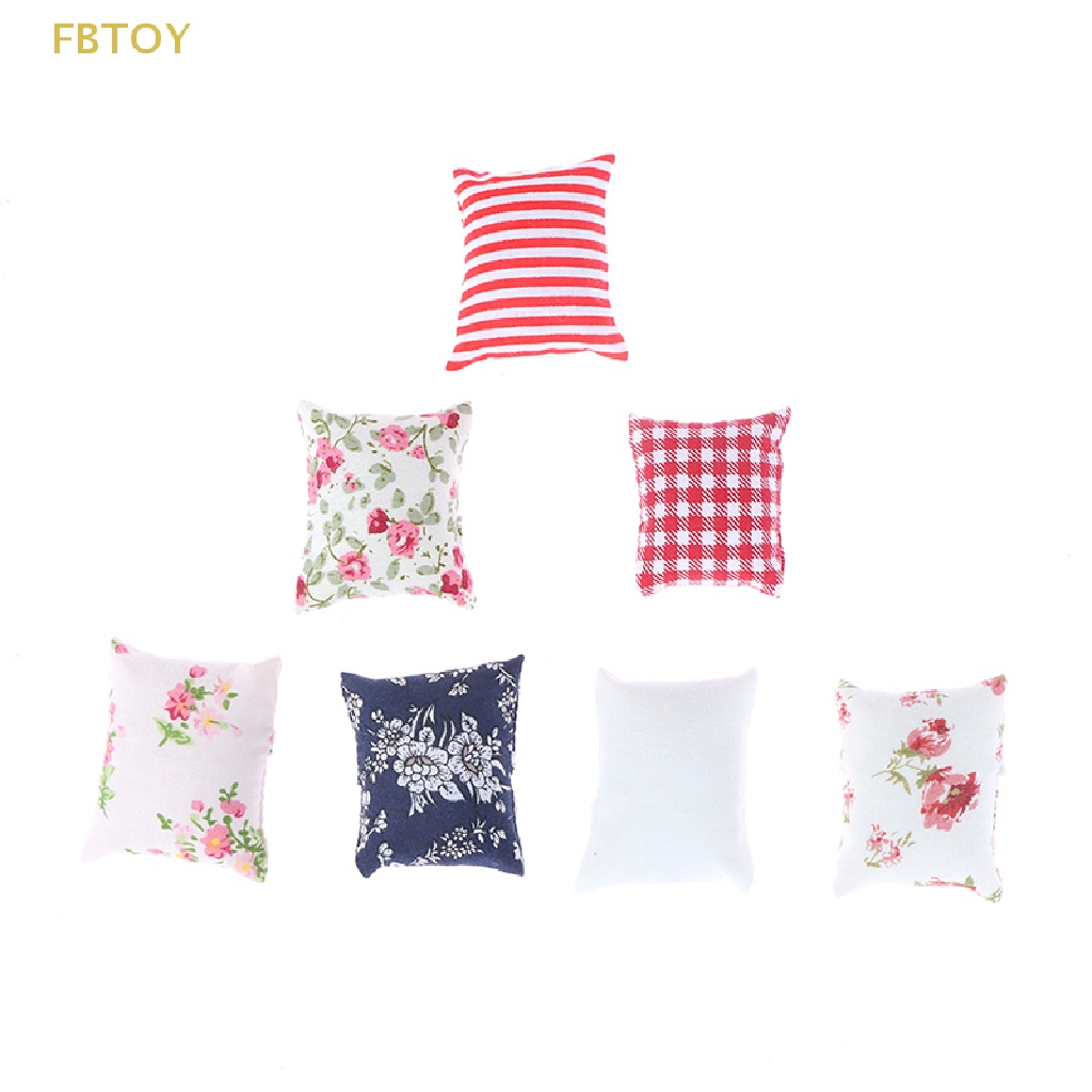 Bộ 2 Gối Sofa Trang Trí Nhà Búp Bê Tỉ Lệ 1: 12