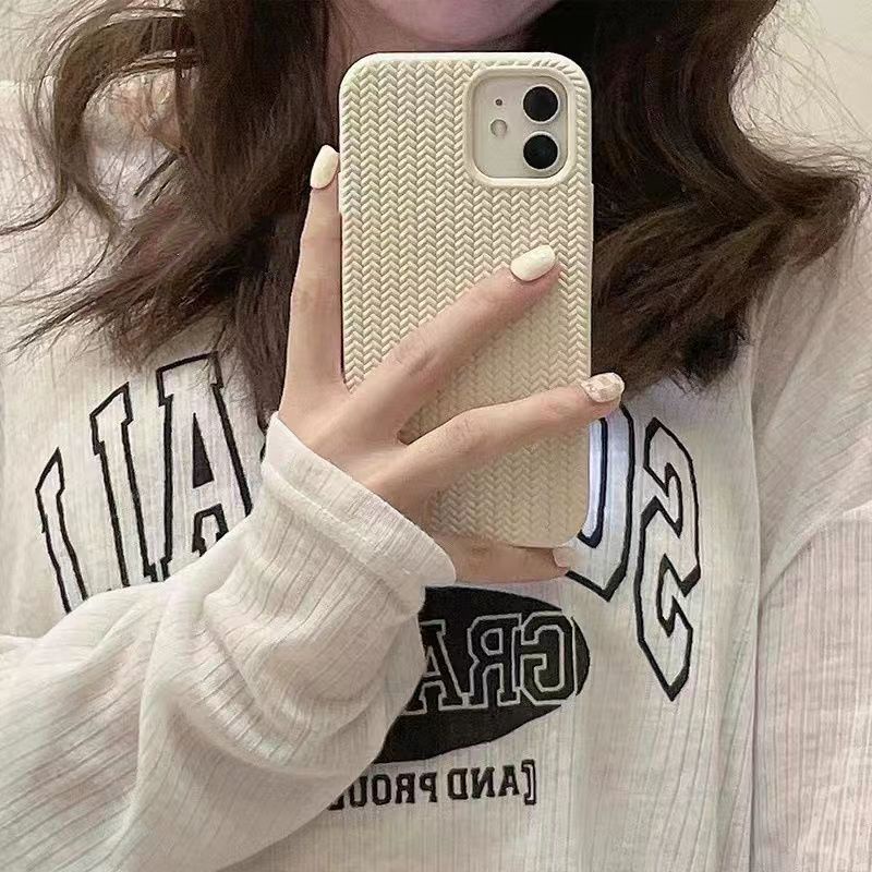 Ốp Điện Thoại Màu Trơn Phong Cách Nhật Hàn Thời Trang Thu Đông Cho iphone14promax 13 12 11 X 8IGB 14Promax